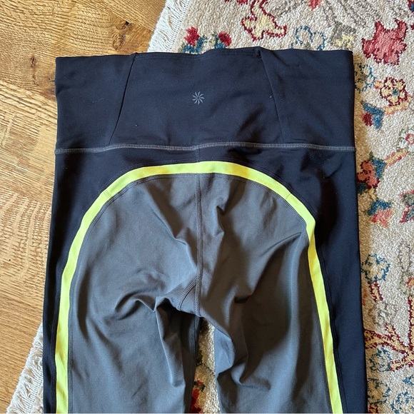 ATHLETA Spar Colorblock 7/8 Tights M black gray neon green - Picture 5 of 9